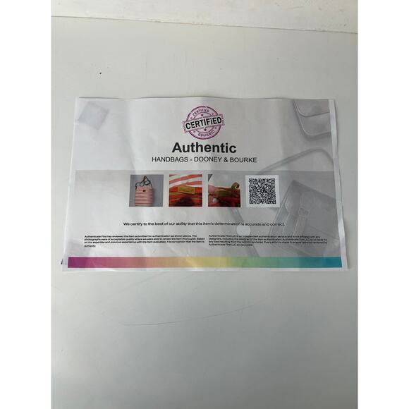 DOONEY & BOURKE PINK, WHITE STRIPED SMALL CANVAS CROSSBODY BAG - Picture 15 of 16